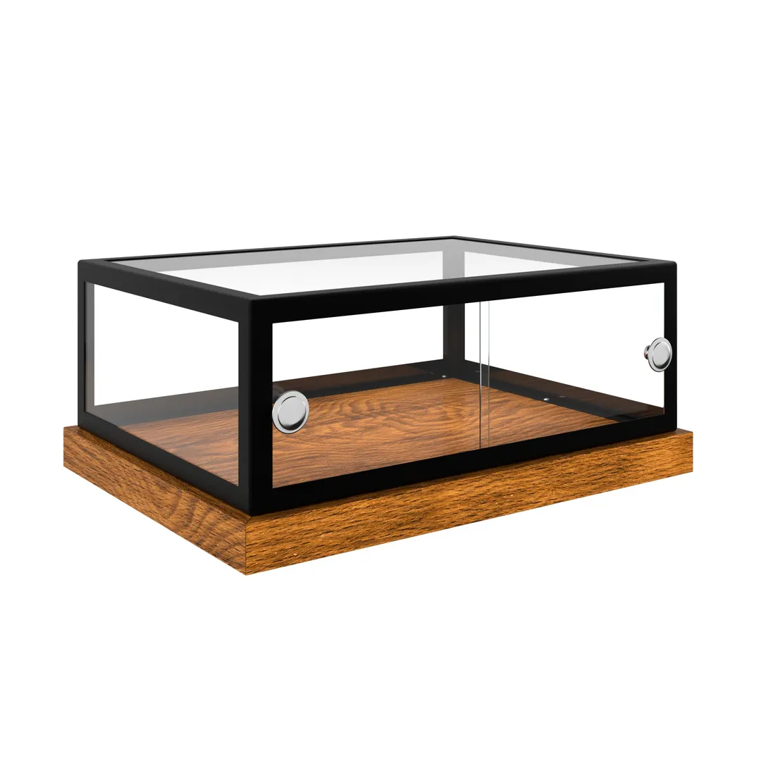Koolmore KM-BDW-20MUF 20" Wide Muffin Display Case, Black Frame, 1 Shelf, Glass Doors