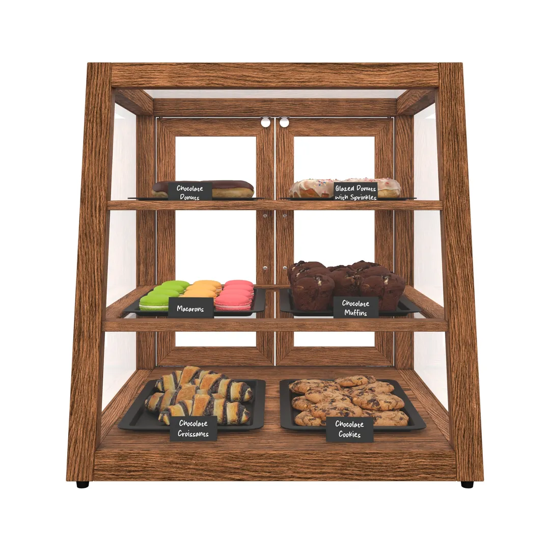 Koolmore KM-BDW-21SLD Refrigerated Bakery Display Case, 18.2"W, 3.5 cu. ft., 3 Tempered-Glass Shelves, Remote