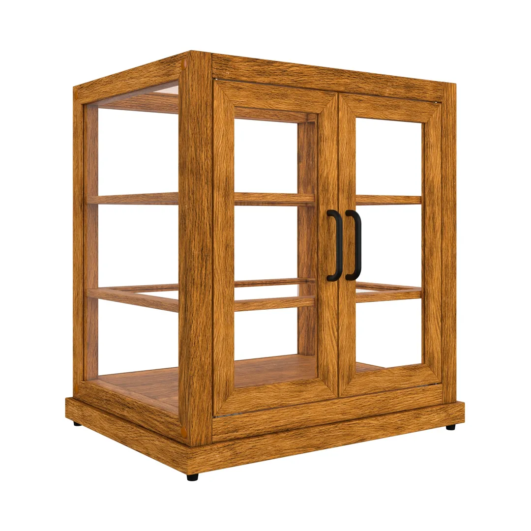 Koolmore KM-BDW-4CUL Bakery Display Case 21.5"W x 13.4"D x 17.5"H, 4.0 cu ft, 3 Glass Shelves, Doors