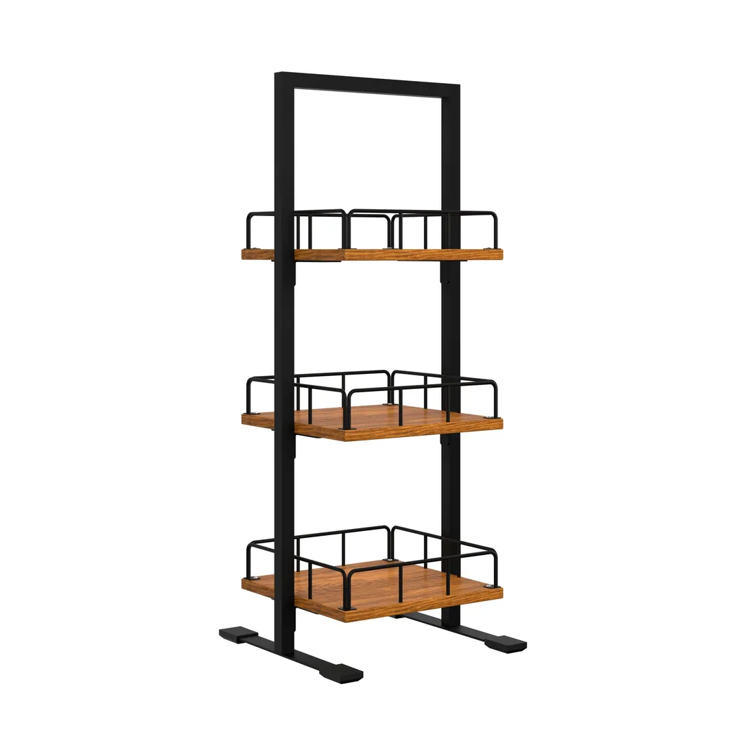 Koolmore KM-SDW-3SOP - 12"x12"x31" Wooden Bakery Display Case, 3 Eucalyptus Shelves, Painted Finish