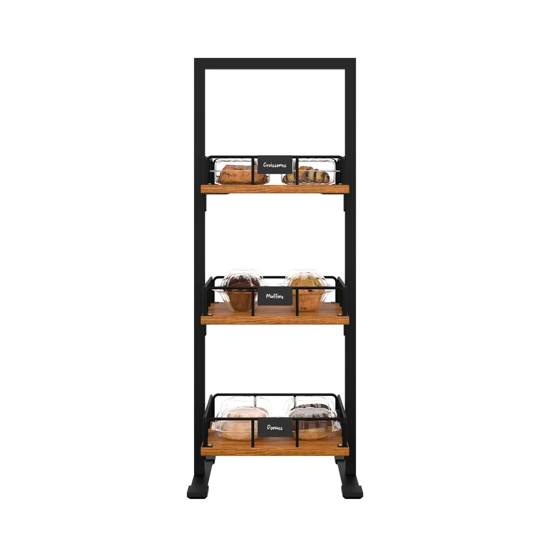 Koolmore KM-SDW-3SOP - 12"x12"x31" Wooden Bakery Display Case, 3 Eucalyptus Shelves, Painted Finish