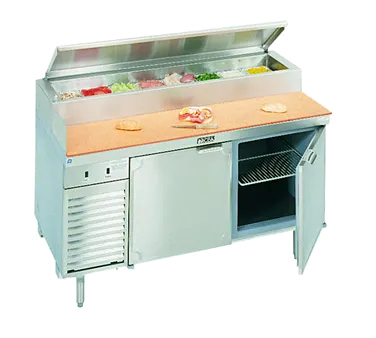 La Rosa L-14162-28 62" 2-Door Refrigerated Pizza Prep Table, 8 Pans