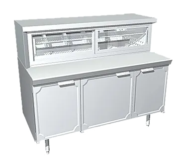 La Rosa Refrigeration L-35148-32 48" x 32" Mirror‑Back Bakery Case, Glass, Full-Service, 304, Remote
