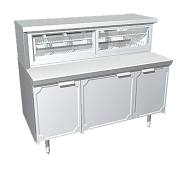 La Rosa L-35172-32 Display 72"x32" Full, Sliding Glass, Mirror‑Back SS, Remote, 115V, Detroit Made