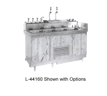 La Rosa L-44160 Ice Cream Dipping Cabinet, 60" L X 32" D, 8 × 3‑Gal Capacity, Syrup Rail, 115V