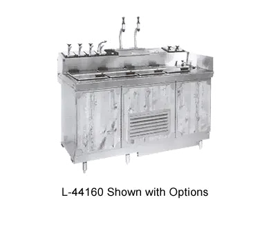 La Rosa L-44172 Ice Cream Dipper, 72" L x 32" D, 12 x 3-Gallon Capacity, SS Finish, 115V 1/2 HP