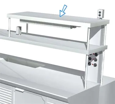 La Rosa Refrigeration L-90177-B SINGLE Table-Mounted Overshelf