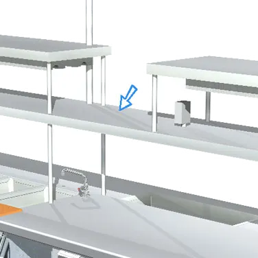 La Rosa Refrigeration L-90179 Table-Mounted Overshelf