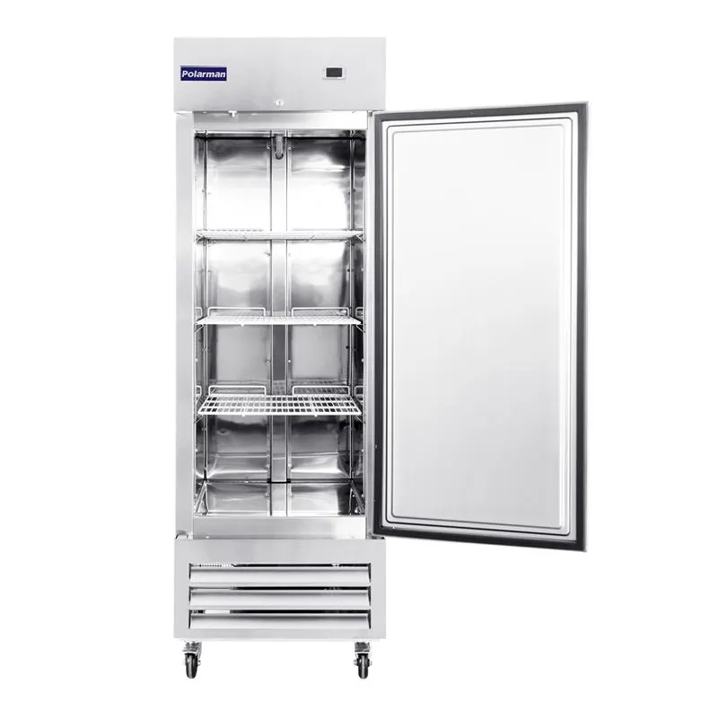 Polarman PLM-27FS 27" 1-Solid Door Reach-In Freezer, Bottom Mounted, 23 cu. ft., Stainless Steel