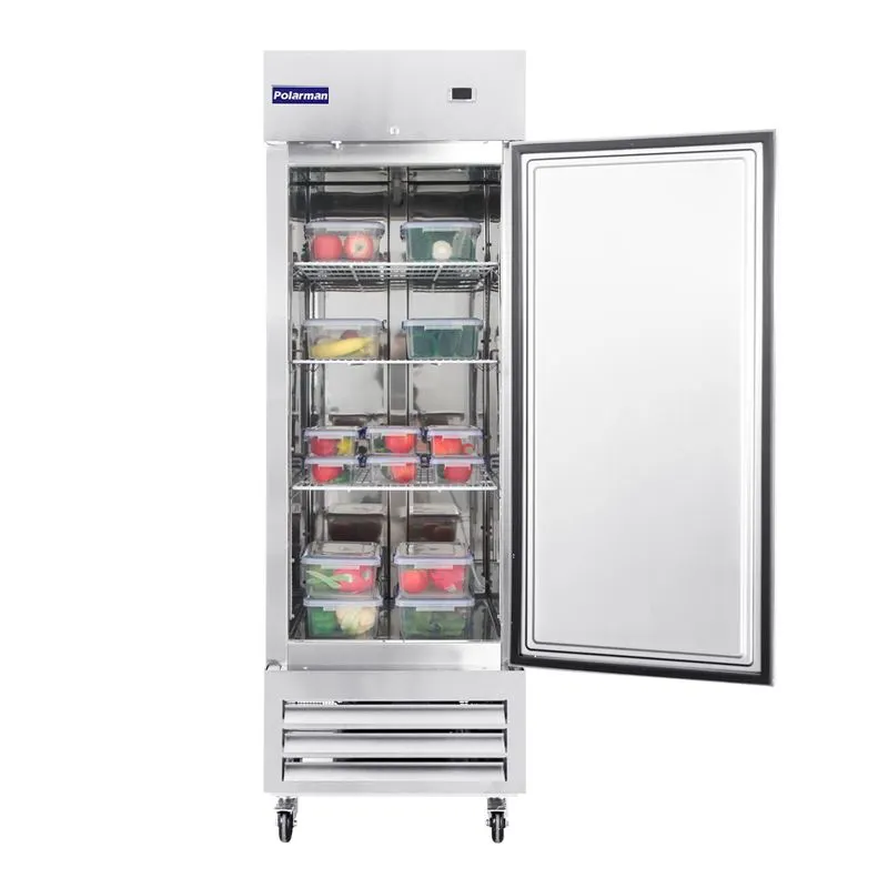 Polarman PLM-27RS 27" 1-Solid Door Reach-In Refrigerator, 23 cu. ft., Bottom Mounted