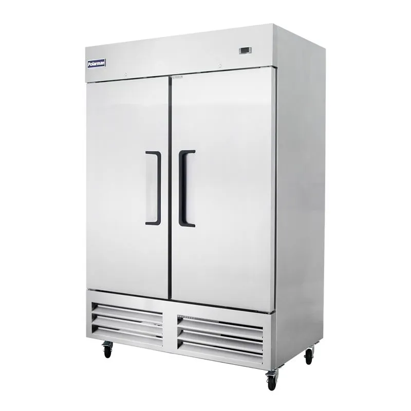 Polarman PLM-54FS 54" 2-Solid Door Reach-In Freezer, Bottom Mount, 49 cu. ft., Stainless Steel