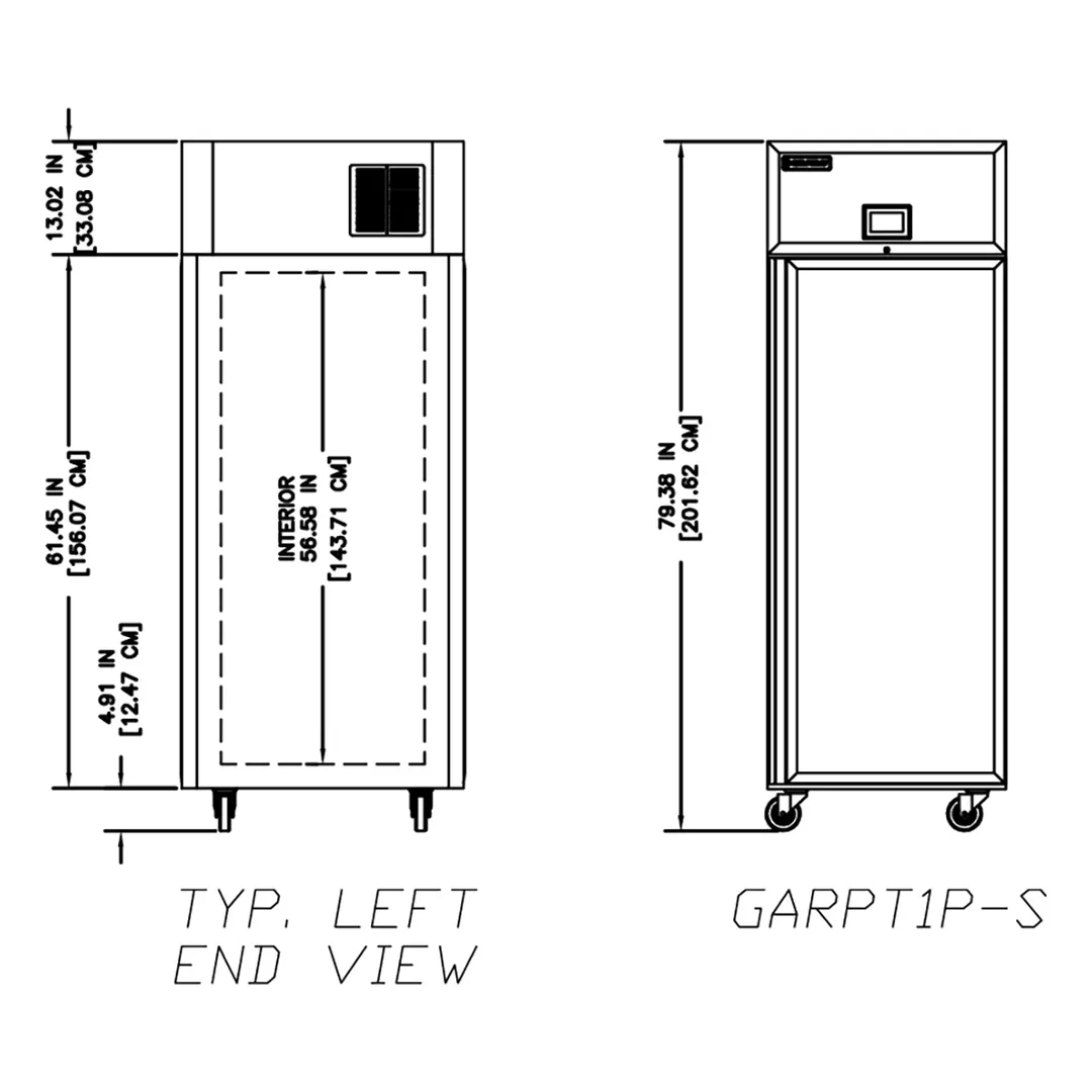 Delfield GARPT1P-S 33" 2-Solid Door Pass Thru Refrigerator, 23 cu. ft., Top Mounted