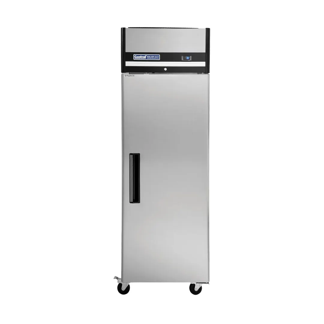 Hubert 73598 26.75” 1-Door Solid Door Reach-In Refrigerator 23 cu. ft. Top Mounted