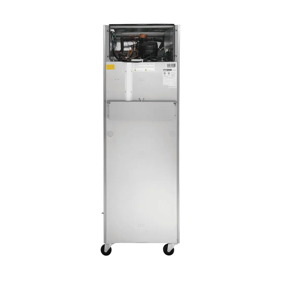 Hubert 73598 26.75” 1-Door Solid Door Reach-In Refrigerator 23 cu. ft. Top Mounted