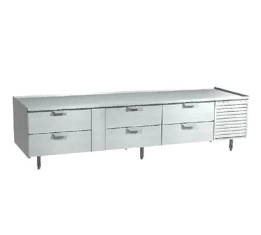 La Rosa Refrigeration 3002-SR 102" 6 Drawers Refrigerated Chef Base, Marine Edge, 6.72 cu ft