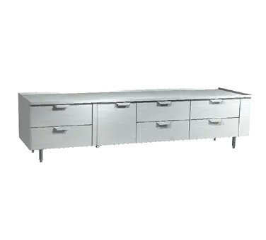 La Rosa Refrigeration 3304-RF 104" 6 Drawers Freezer Chef Base, Self-Contained, (6) 12 x 20 pans