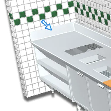 La Rosa Refrigeration L-90151 Serving Counter Splash