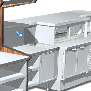 La Rosa Refrigeration L-90167 Serving Counter Splash