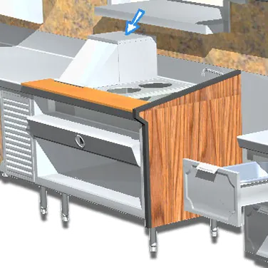 La Rosa Refrigeration L-90170-D 12" x 20" Roll Top Pan Cover, 304 Stainless Steel, Roll‑Back Hinge