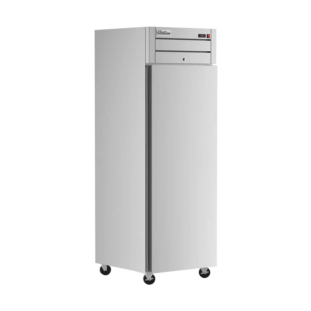 Coldline C-1RR-TM 29" 1-Solid Door Reach-In Refrigerator, 21.68 cu. ft., Top Mounted