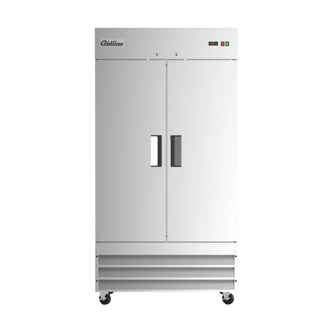 Coldline C35R 40" 2-Solid Door Reach-In Refrigerator, 27.6 cu. ft., Bottom Mounted