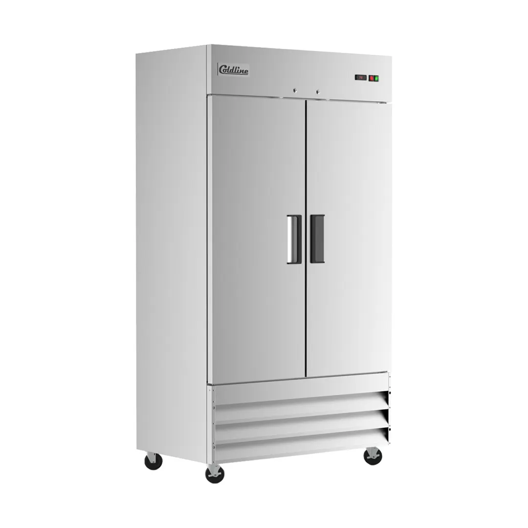 Coldline C35R 40" 2-Solid Door Reach-In Refrigerator, 27.6 cu. ft., Bottom Mounted