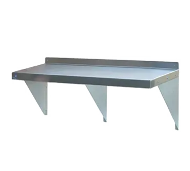 Blue Air WS1296 96" Wall-Mounted Stainless Steel Shelf, 12"D, NSF Certified