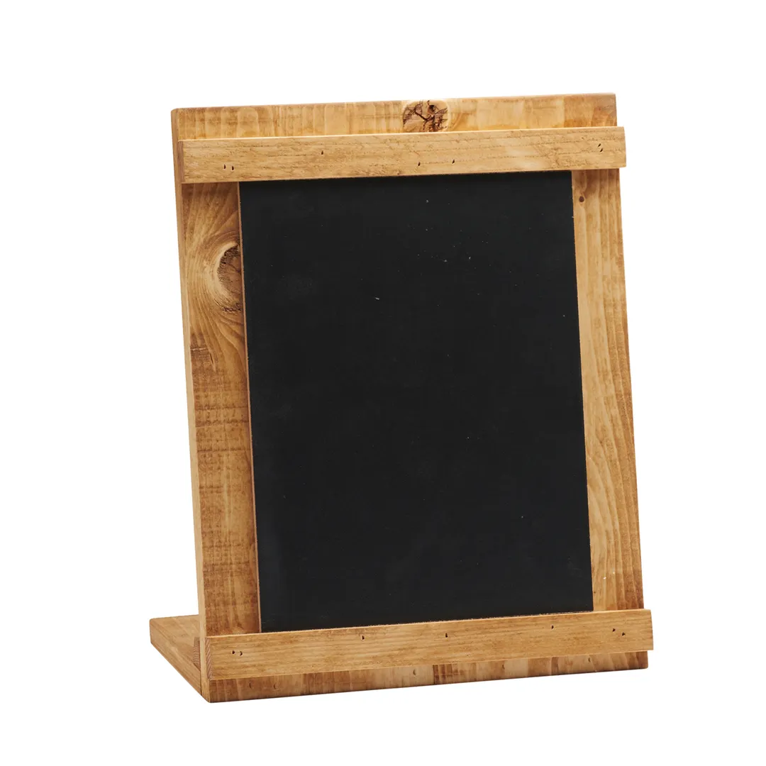 Cal-Mil 3489-811-99 Rustic Pine Madera Chalkboard Sign, 8.5"W x 11"H Write‑On Area, Tabletop Display
