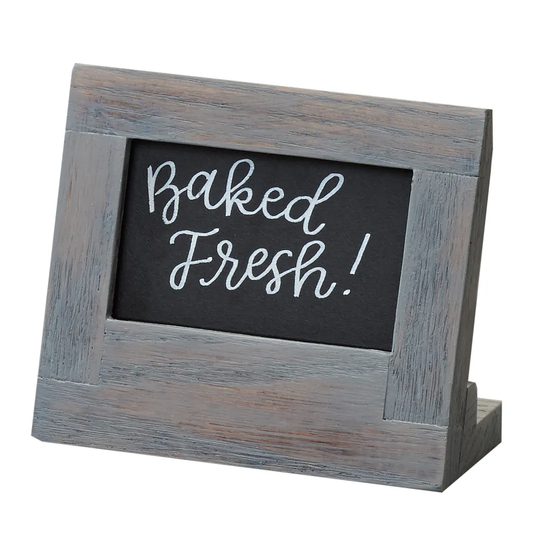 Cal-Mil 3818-23-83 Ashwood Chalkboard Sign, 5-1/2"W x 2-1/2"D x 4-1/2"H, 3"W x 2"H, Oak, Gray Wash