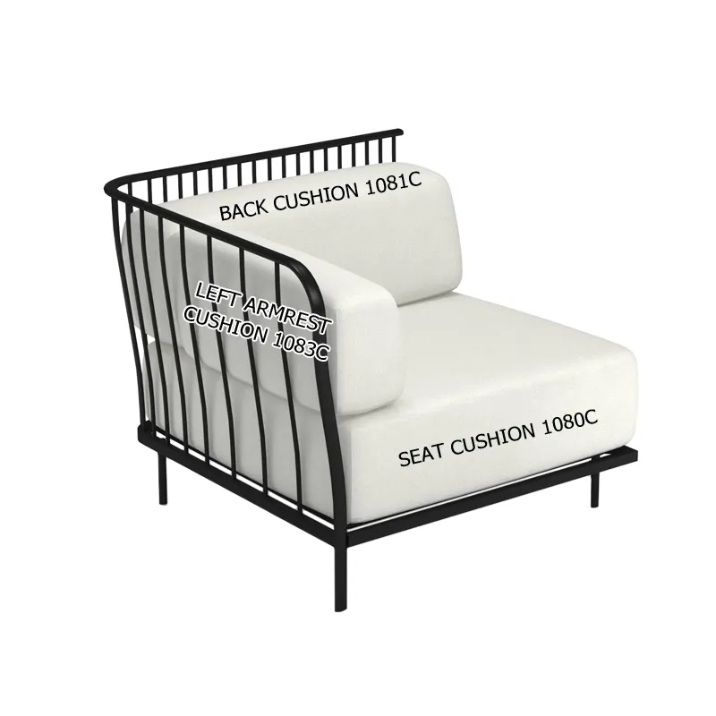 emuamericas 1083C Cannolè Left Armrest Cushion for 1080 & 1083 Outdoor Furniture - Commercial Grade, Durable Material