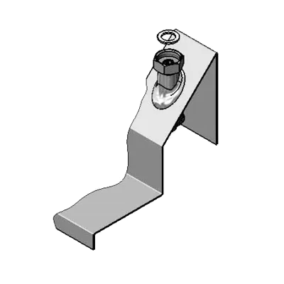 T&S Brass 00KK Flange, angled 45°, 1/4" thick