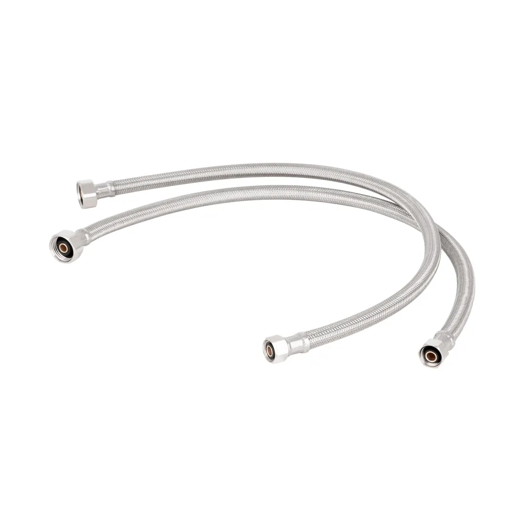 T&S Brass B-1100-KIT 24" Inlet Supply Hoses (3/8" Compression x 1/2" NPSM Female)