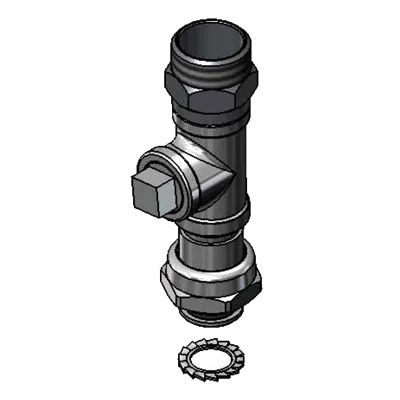 T&S Brass B-TEE-EZK EasyInstall Tee Assembly, chrome-plated