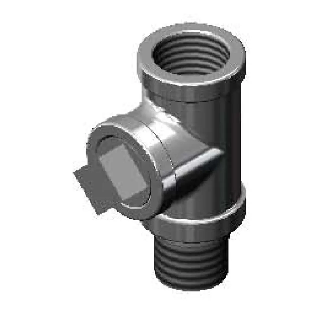 T&S Brass B-TEE-RGD Tee Assembly, rigid, chrome-plated