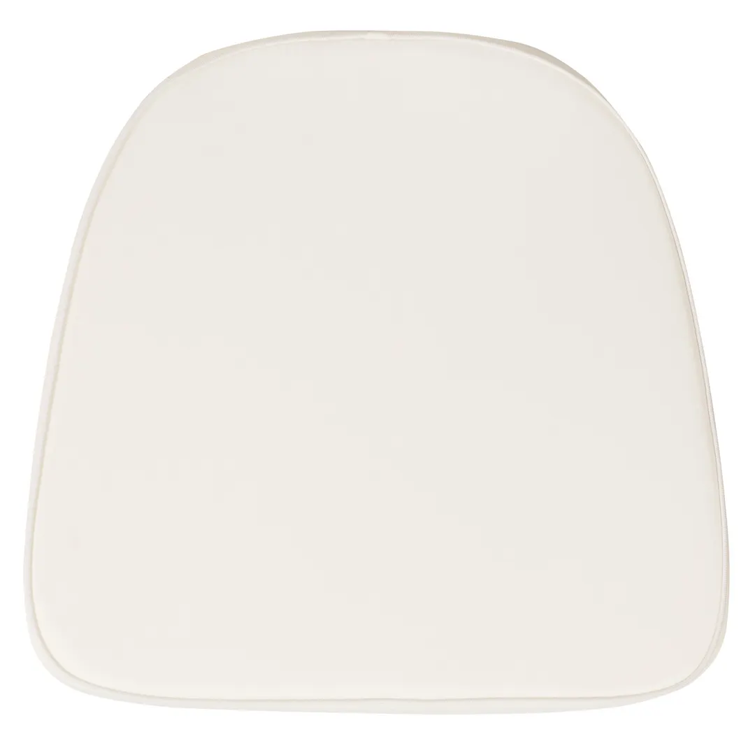 Flash Furniture BH-IVORY-GG Ivory Chair Seat Cushion, 16x15.5, Polyester, 1.75 Thick