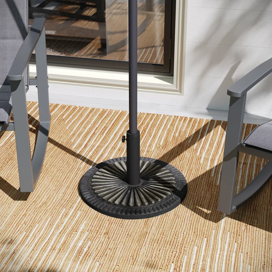 Flash Furniture GM-WL-B49014A-BR-GG Kona Patio Umbrella Base, 19.25in dia., Bronze, Powder Coated Steel, 10ft Umbrella