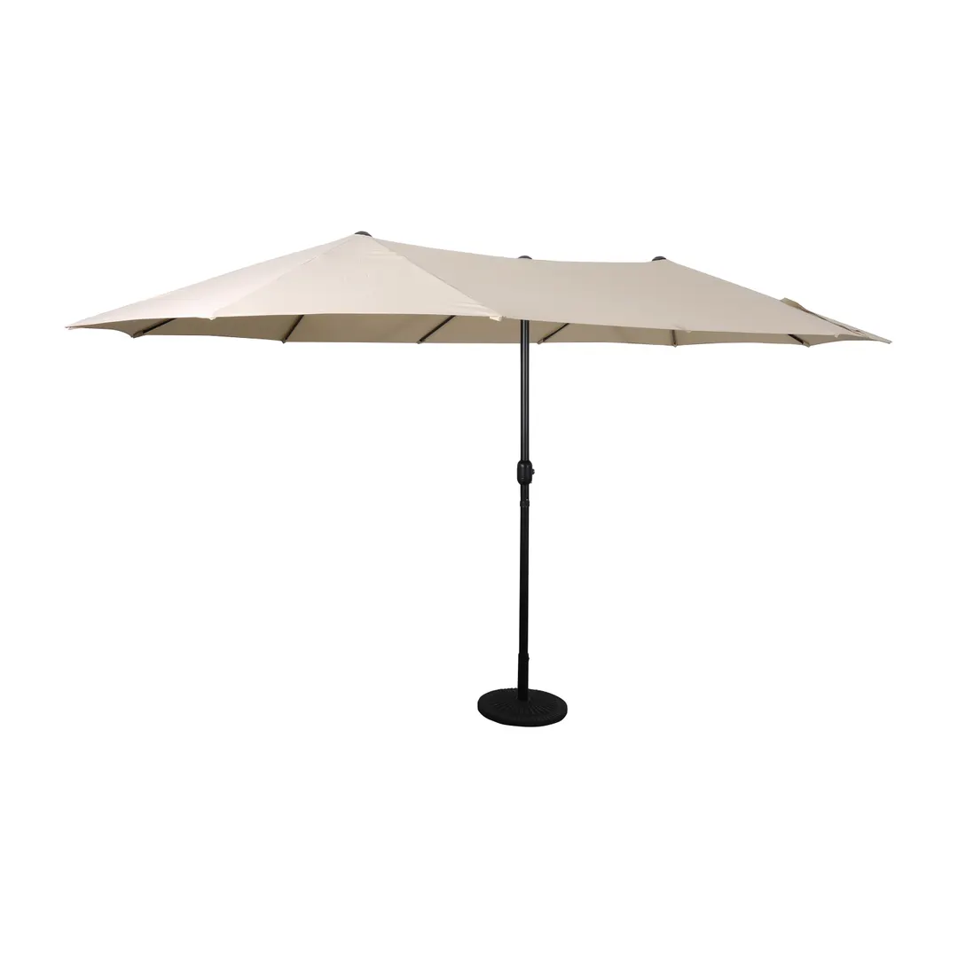Flash Furniture GM-WL-UU021-TAN-GG 15ft Tan Triple Head Rectangular Patio Umbrella, 2in Steel Pole