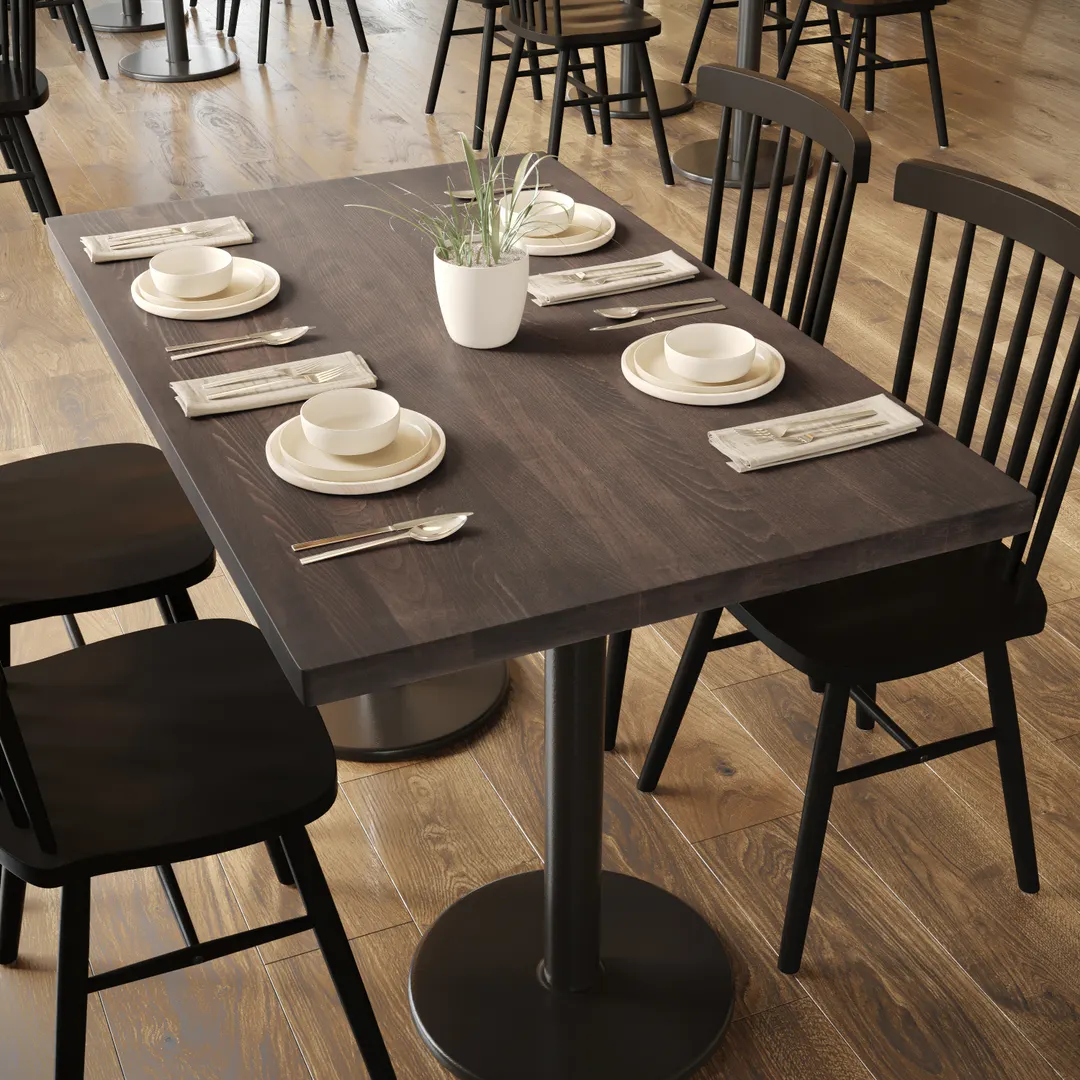 Flash Furniture GSF-003-30X48-DKBRN-GG 30x48 Rectangular Solid Beech Wood Table Top, Dark Brown Butcher Block