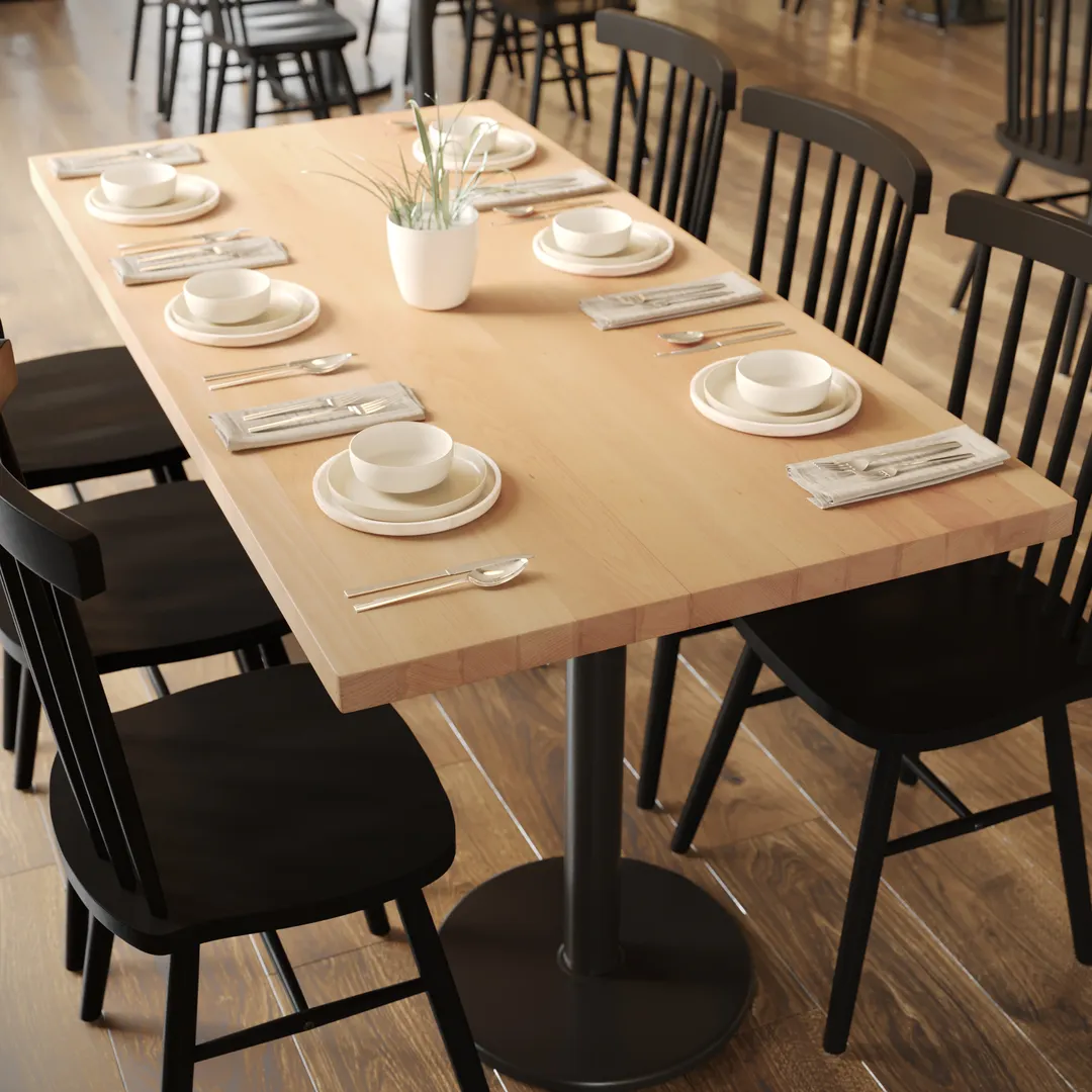 Flash Furniture GSF-003-30X60-NAT-GG 30x60 Rectangular Solid Beech Wood Table Top, Natural Finish