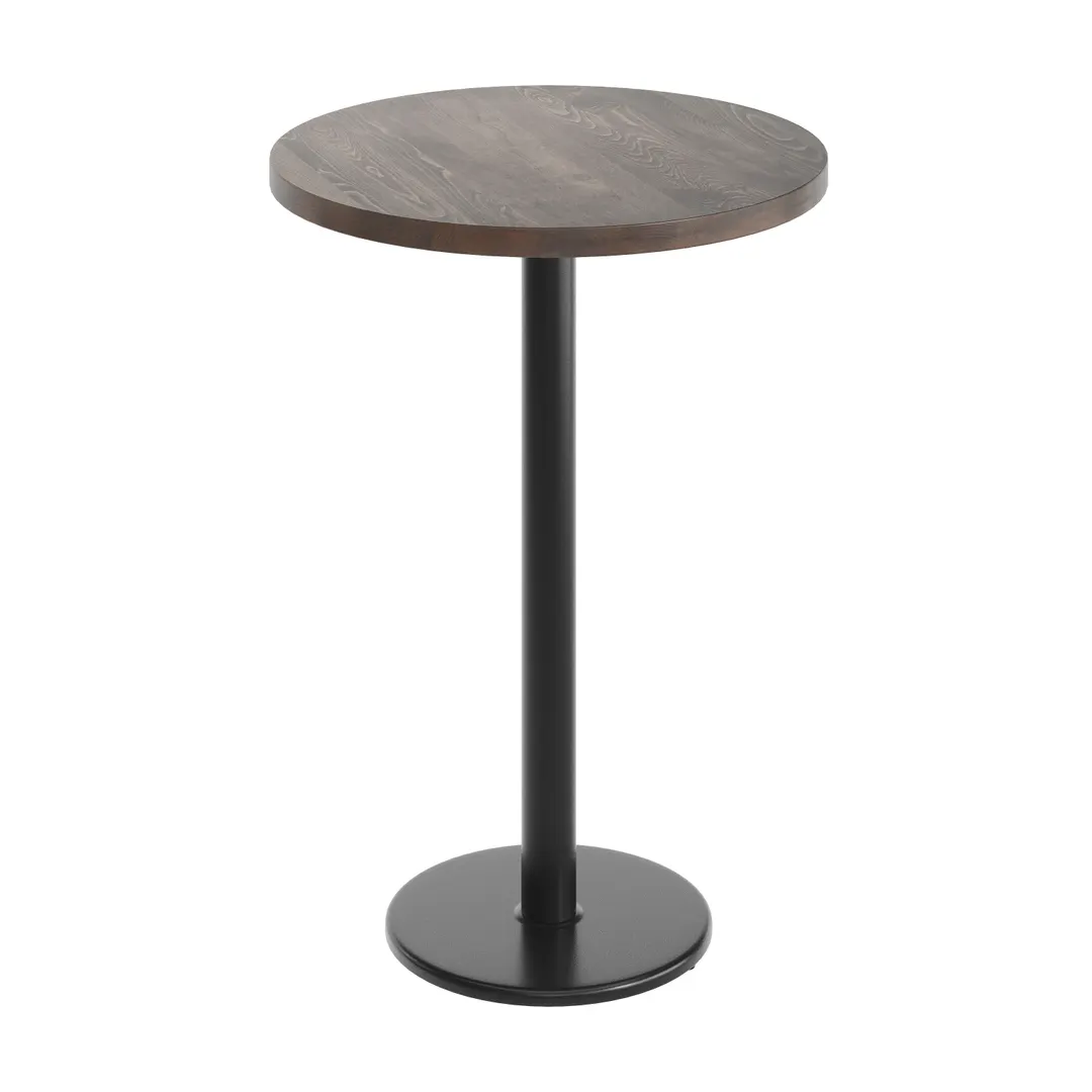 Flash Furniture GSF-RD30-DKBRN-TR18B-GG 30" Round Butcher Block Wood Table Top, Dark Brown, 18" Bar Height
