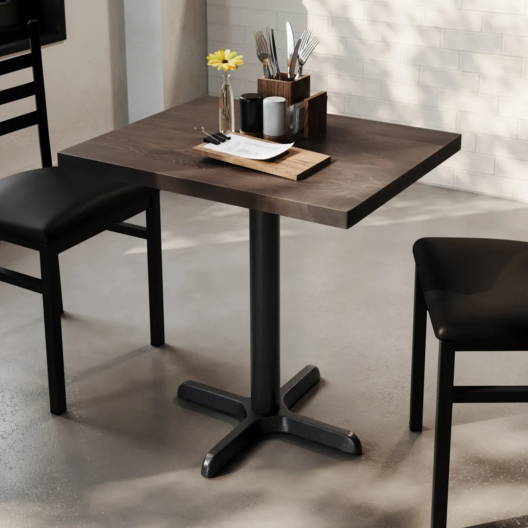 Flash Furniture GSF-REC2430-DKBRN-T2222-GG 24x30 Rectangular Beech Wood Butcher Block Table Top, Dark Brown