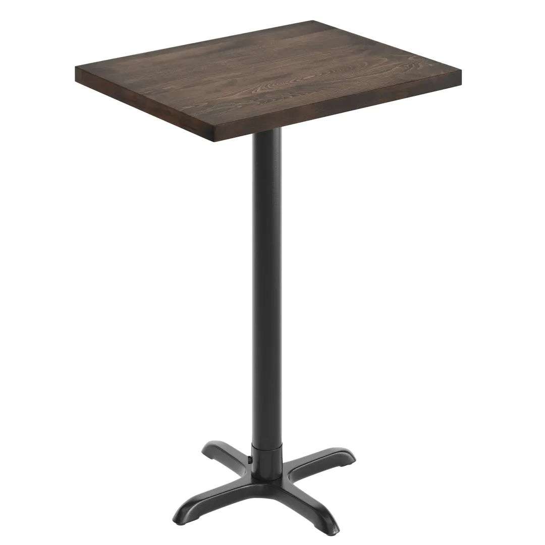 Flash Furniture GSF-REC2430-DKBRN-T2222B-GG 24x30 Rectangular Beech Wood Butcher Block Table Top, Dark Brown, Solid Wood Construction