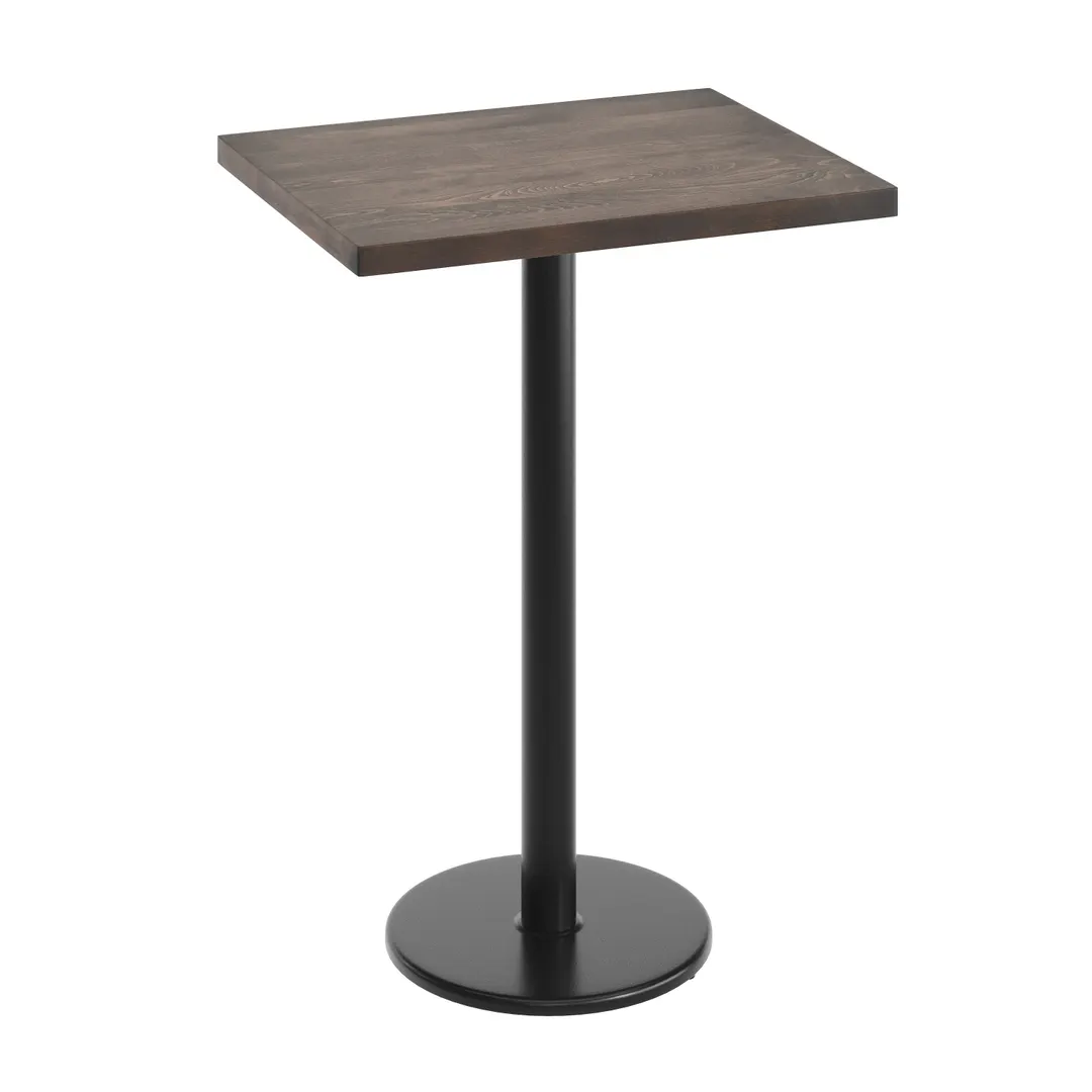 Flash Furniture GSF-REC2430-DKBRN-TR18B-GG 24x30 Rectangular Butcher Block Wood Table Top, Dark Brown, 18 Bar Height