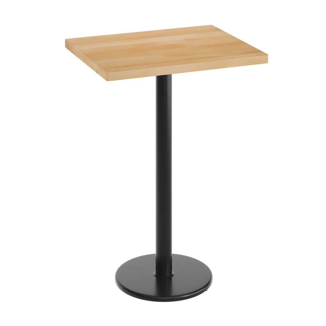 Flash Furniture GSF-REC2430-NAT-TR18B-GG 24x30 Rectangular Butcher Block Wood Table Top, Natural Beech, 18 Bar Height