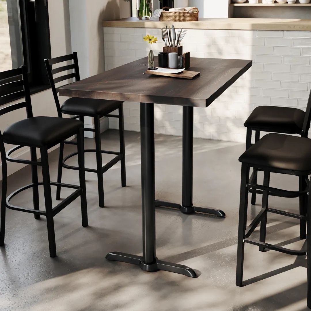 Flash Furniture GSF-REC3048-DKBRN-T0522B-GG 30x48 Rectangular Butcher Block Wood Table Top, Dark Brown, Beech Wood