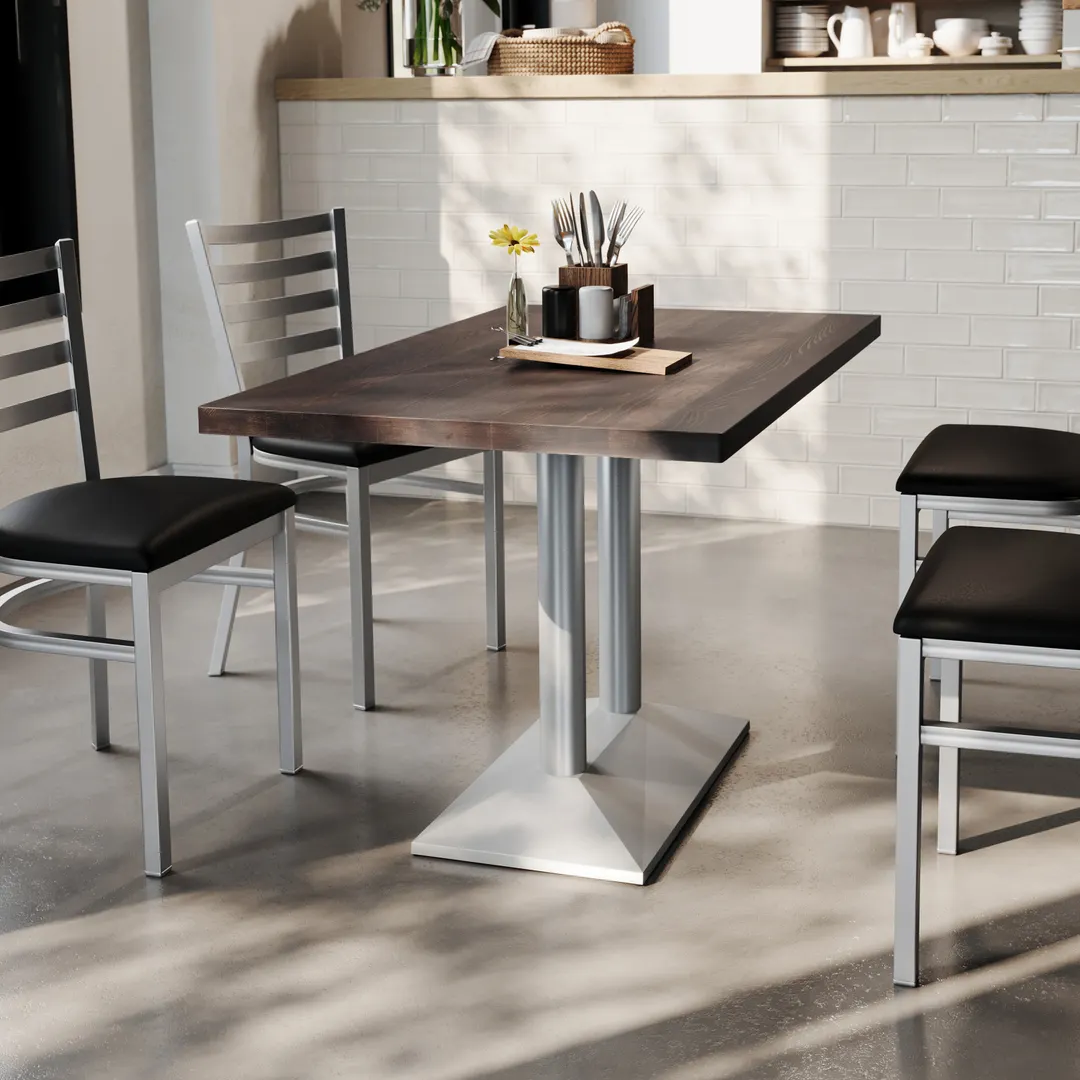 Flash Furniture GSF-REC3048-DKBRN-TB002S-GG 30x48 Rectangular Wood Table Top, Dark Brown Butcher Block, Beech Wood