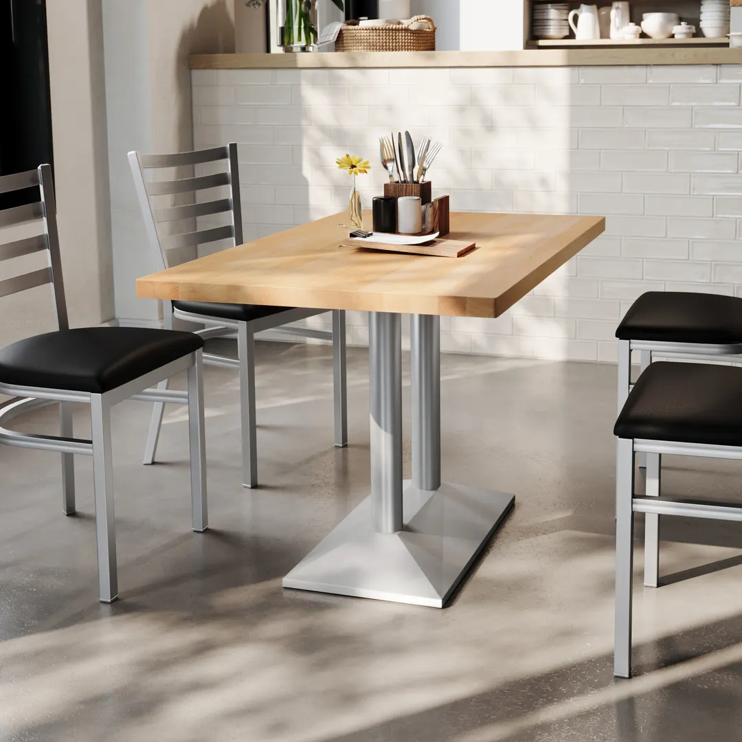 Flash Furniture GSF-REC3048-NAT-TB002S-GG 30x48 Natural Beech Wood Butcher Block Rectangular Restaurant Table Top