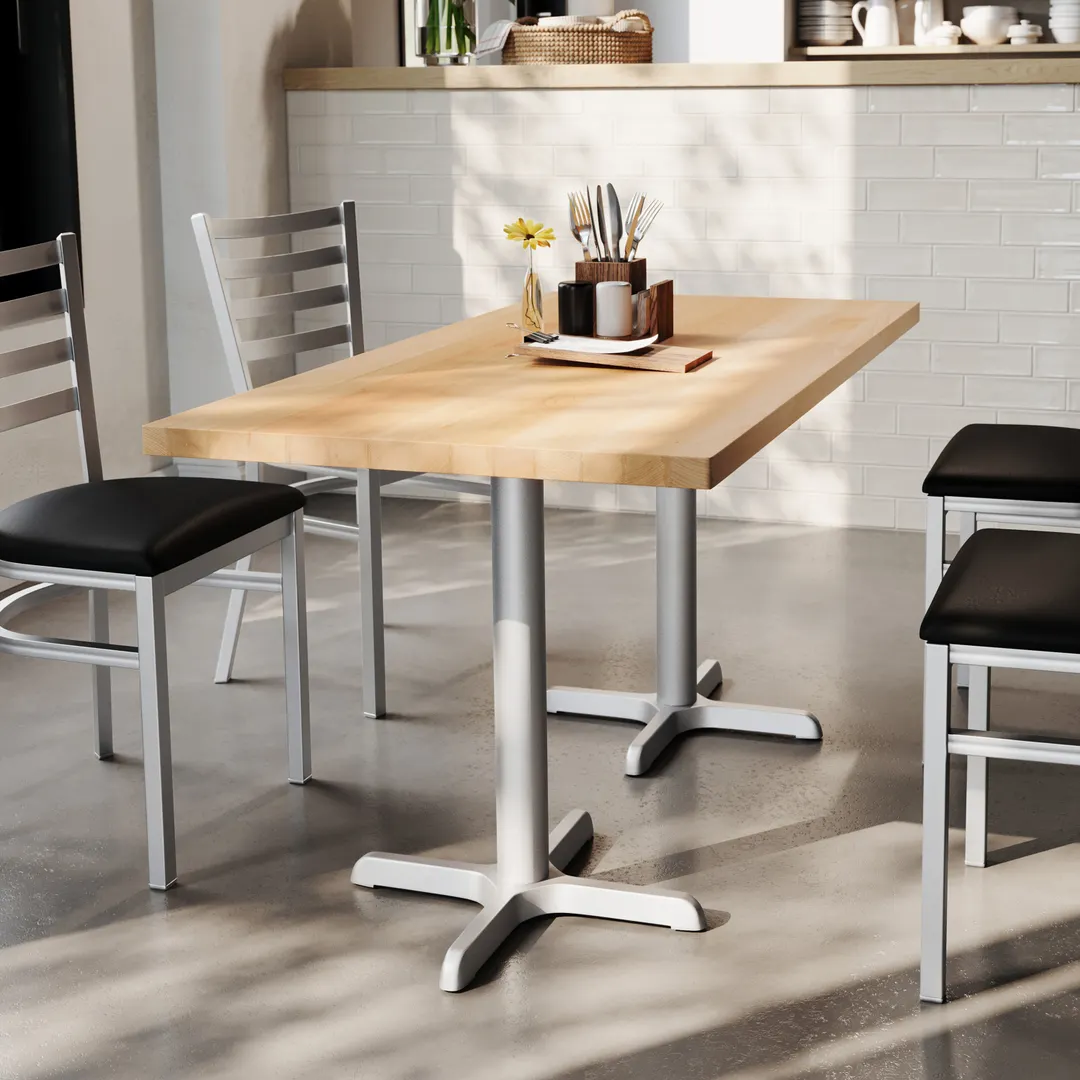 Flash Furniture GSF-REC3060-NAT-T2222S-GG 30x60 Rectangular Beech Wood Table Top, Natural Finish