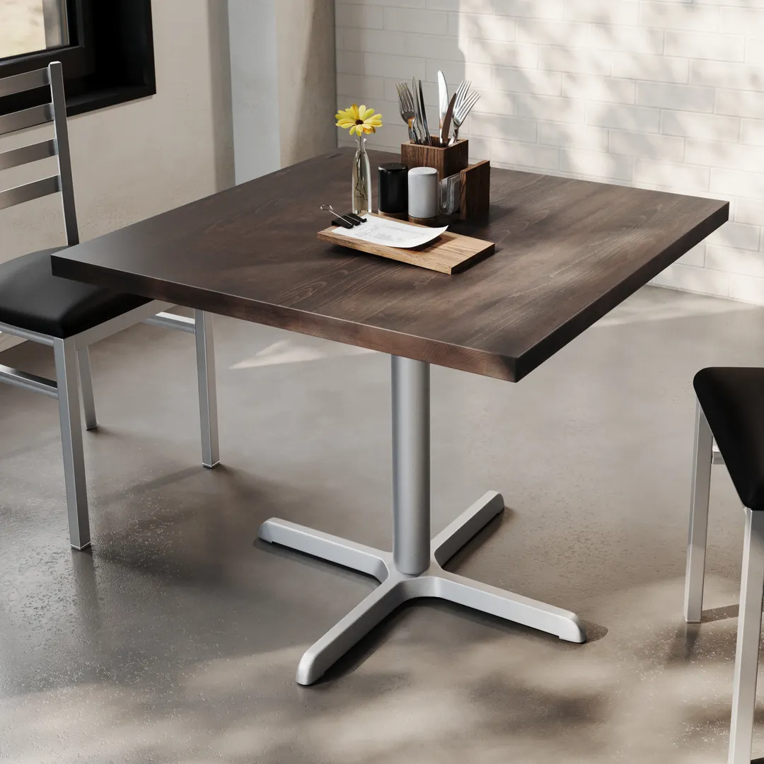 Flash Furniture GSF-SQ36-DKBRN-T3030S-GG 36x36 Square Beech Wood Butcher Block Table Top, Dark Brown