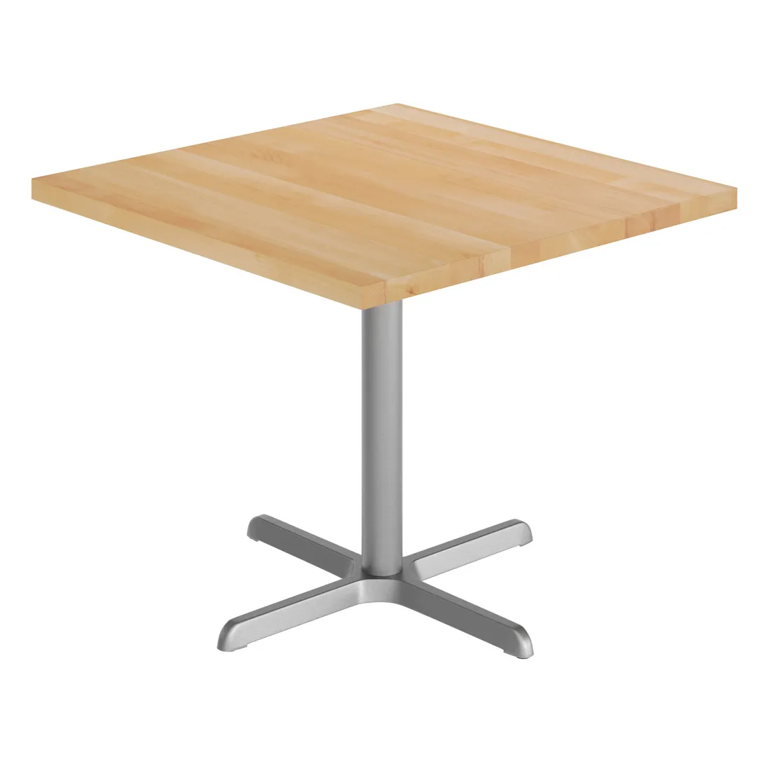 Flash Furniture GSF-SQ36-NAT-T3030S-GG 36x36 Square Butcher Block Wood Table Top, Beech Wood, Dark Brown Finish